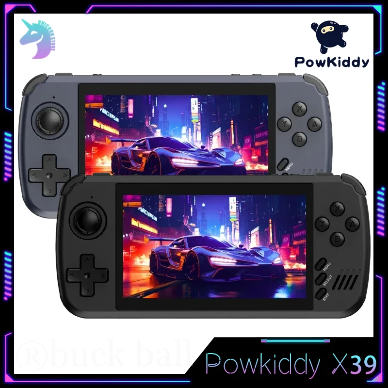 

POWKIDDY X39 Pro Overlord Box Handheld Game Console Retro 4.3 Inch IPS Screen Wired Game Controllers High Definition Kid Gifts