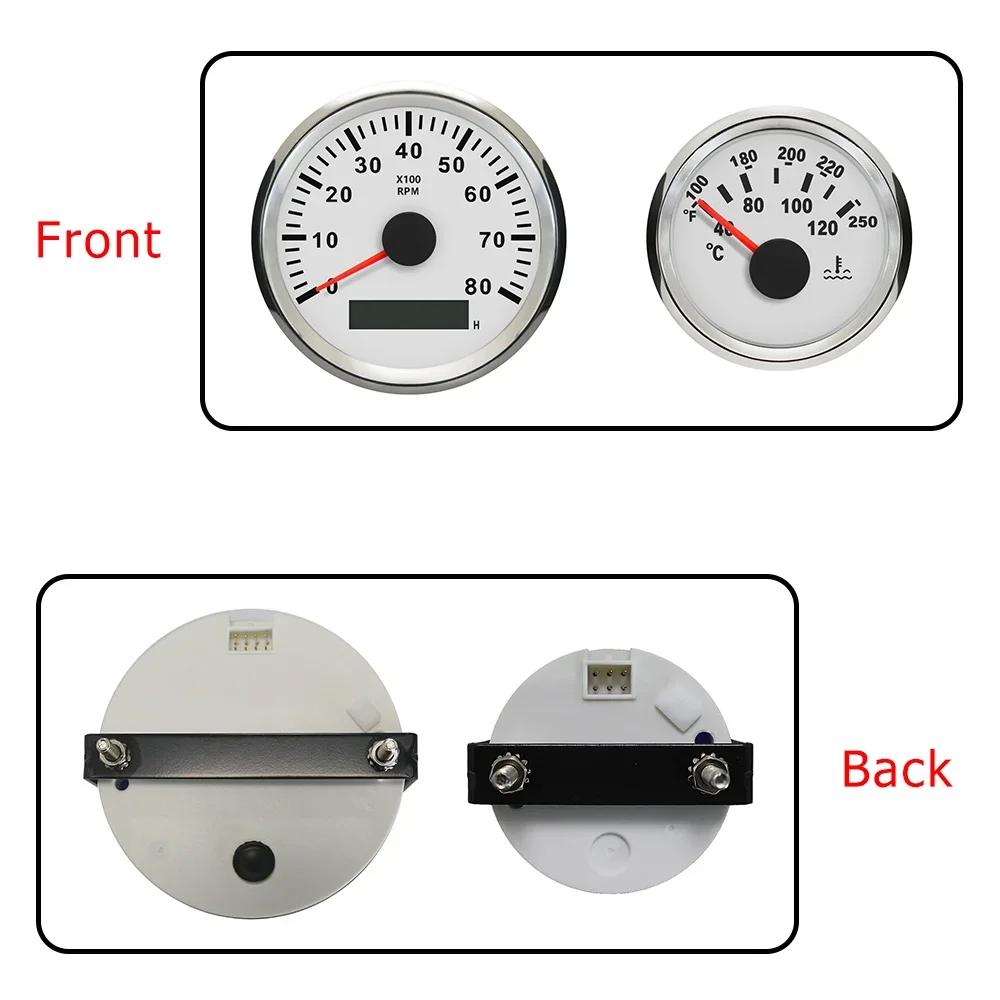 

Автомобильная лодка 85 мм GPS Спидометр 0-8000 об/мин Тахометр + 52 мм воды Температура масла давление топлива уровень топлива вольтметр с красной подсветкой