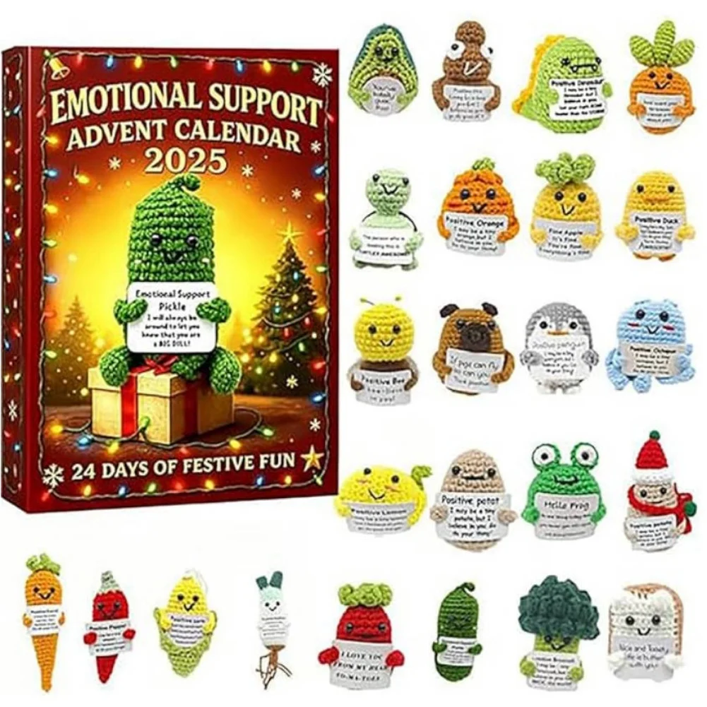 Emotional Support Christmas Advent Calendar 2025 24 Days Countdown Advent Calendar Toy Kid Christmas Gift ﻿