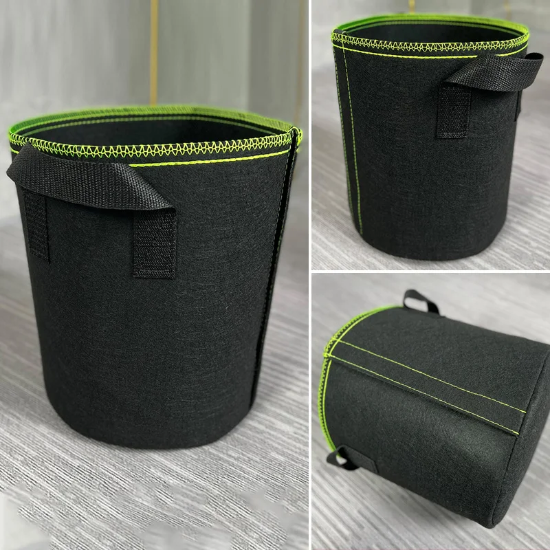 Planting Bucket Planting Bag Seedling Bag Handles Grow Bag Fabric Garden Potato Planting Pots Non-Woven Grow Bags