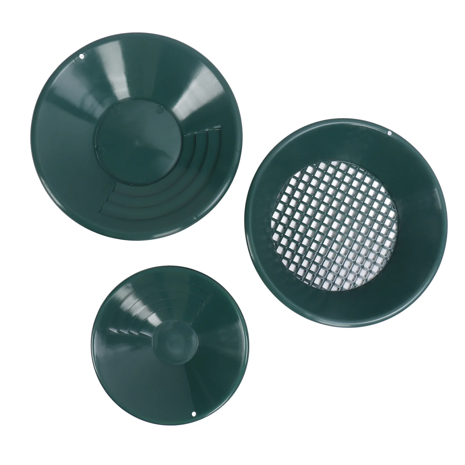 Gold Panning Pan Plastic Gold Washing Pan Kit Hand Operated 3PCS