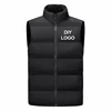 Men's Sleeveless Vest Stand Collar Thicken Jacket Down Windproof Winter Coat Custom Printing Company Brand Diy Logo Warm Vest 3