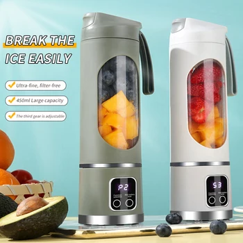 1 small portable blender and juicer - rechargeable via USB, personal wireless blender with stainless steel blades 1