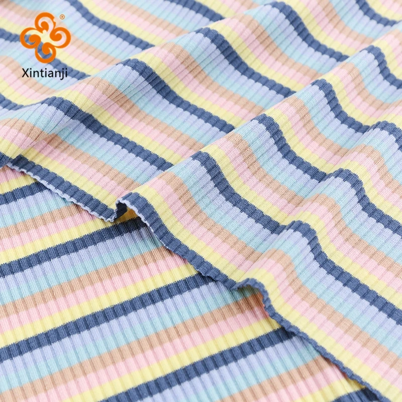 Rainbow Rib Knit Fabric 3