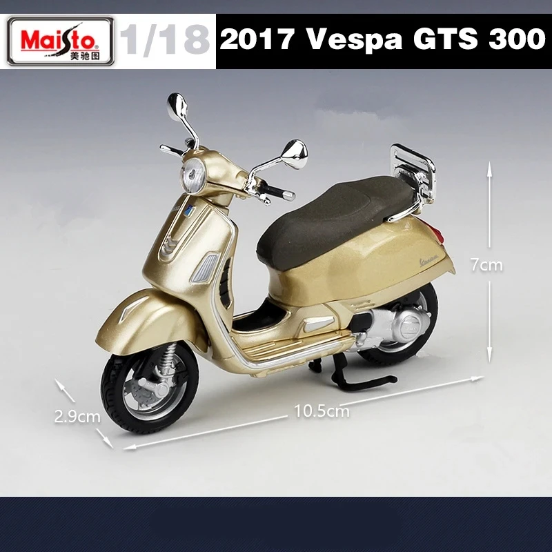

Maisto 1:18 Vespa GT3 300 Alloy Motorcycle Model Diecast Metal Classic Motorcycle Model Simulation Collection Childrens Toy Gift