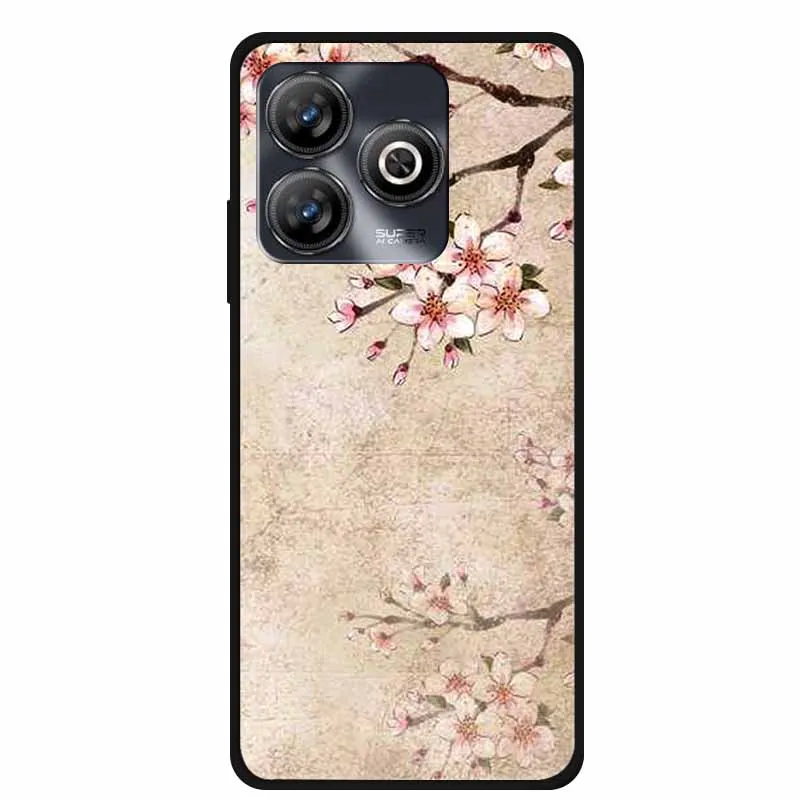 Fashion Painted Soft TPU Silicone Black Back Cover Case