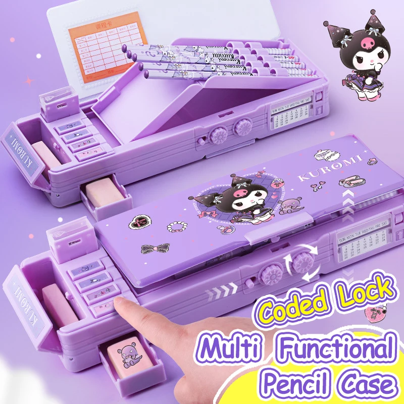 Sanrio Kuromi Multifunction Pencil Case Large Capacity Pencil Box