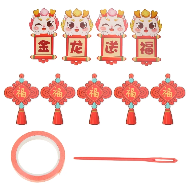 

2024 Chinese New Year Home Yard Decor Decorative Flags Banners for Festive Party