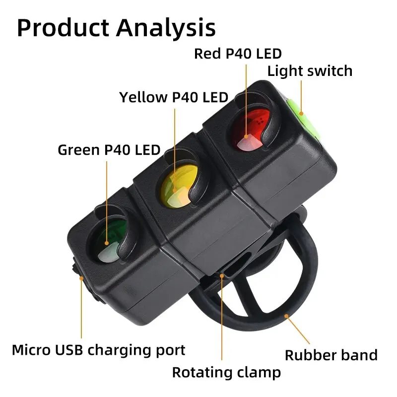 COBA LED Bicycle Taillight Red Blue Green Caution Emergency Police Light Clip USB Rechargeable Cycling Flashing Warning
