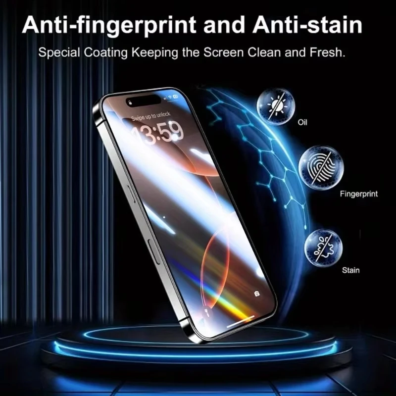 1-3 Stück Staubfreie HD Panzerglas Displayschutzfolien für iPhone 18 Pro Max 17 16 15 14 13 12 11 X XR XS Max 7 8 Plus Mini Glas – Detail 3