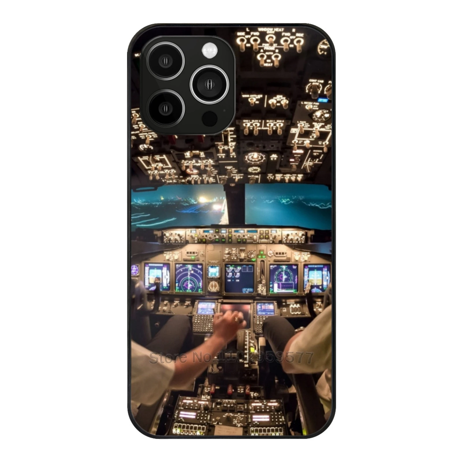 

Night Landing Zanzibar Phone Case Tempered Glass For Iphone 15 14 13 11 12 Pro 8 7 Plus X Xr Xs Covers Aeroplane Airplane