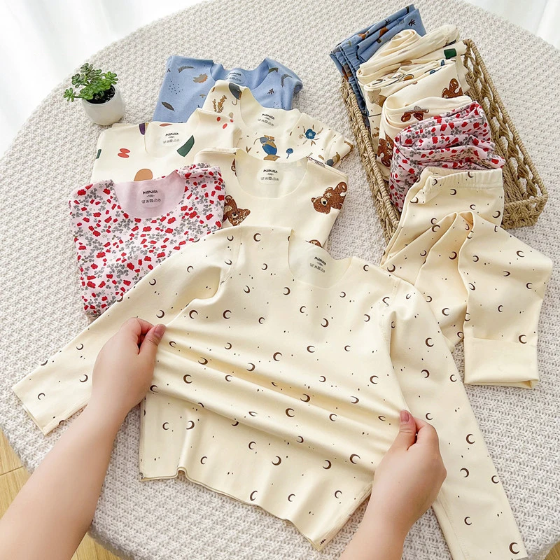 

Baby men's thermal underwear suit autumn and winter thermal pajamas children's clothing children's women's pajamas suit pajamas