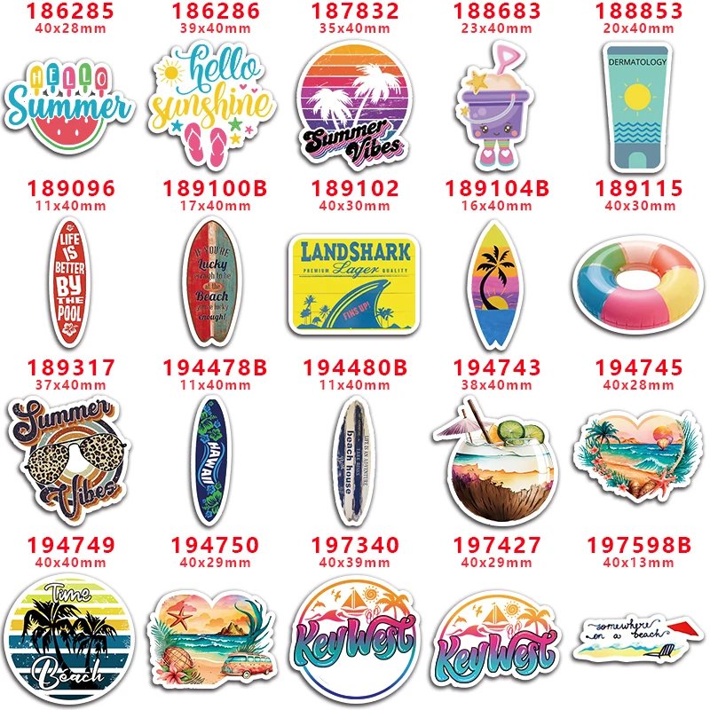 DIY Craft Supplies Cartoon Character Flat Back Planar Resins 10 pieces , Summer PR186285