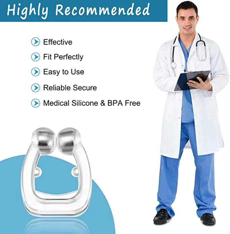 Anti Snoring Device Silicone Nose Clip Magnetic Sleep Tray Sleeping Aid Improve Sleeping Easy Breathe Apnea Guard Night Devices 4