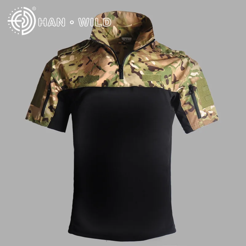 Frog Costume Outdoor Tactical T-shirt for Men Camo Climb Shirt Combat Shirts Breathable Men Short Sleeve