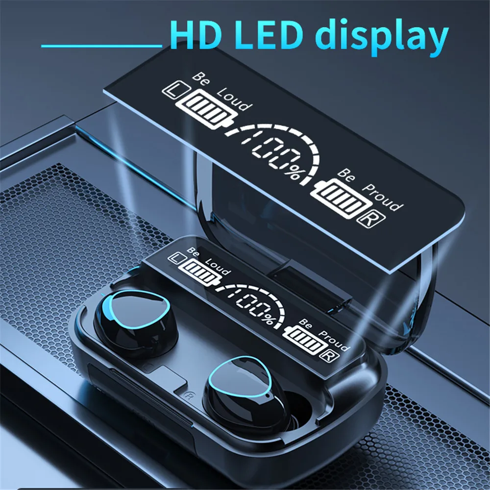 M10 Wireless Headphone Bluetooth Earphones Waterproof Earpieces Sport Earbuds For Huawei iPhone OPPO Xiaomi TWS Music Headset 3
