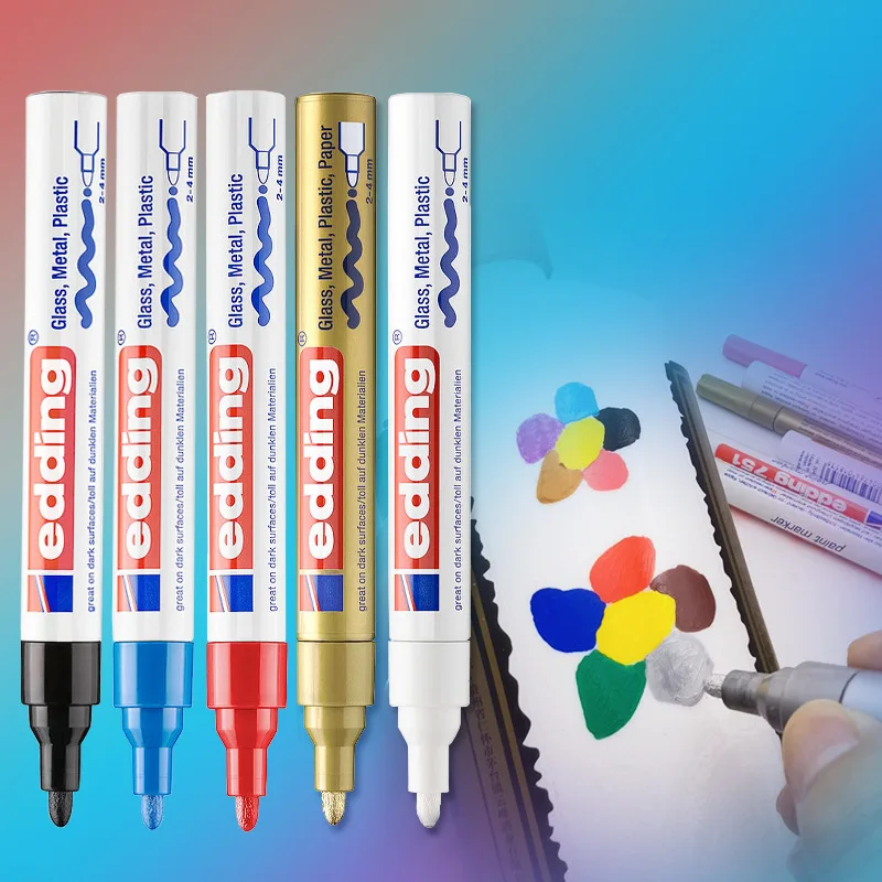 Paint Pen Waterproof High Temperature Resistance Alcohol Resistance for DIY Painted Toys Metal Plastic Wood Glass