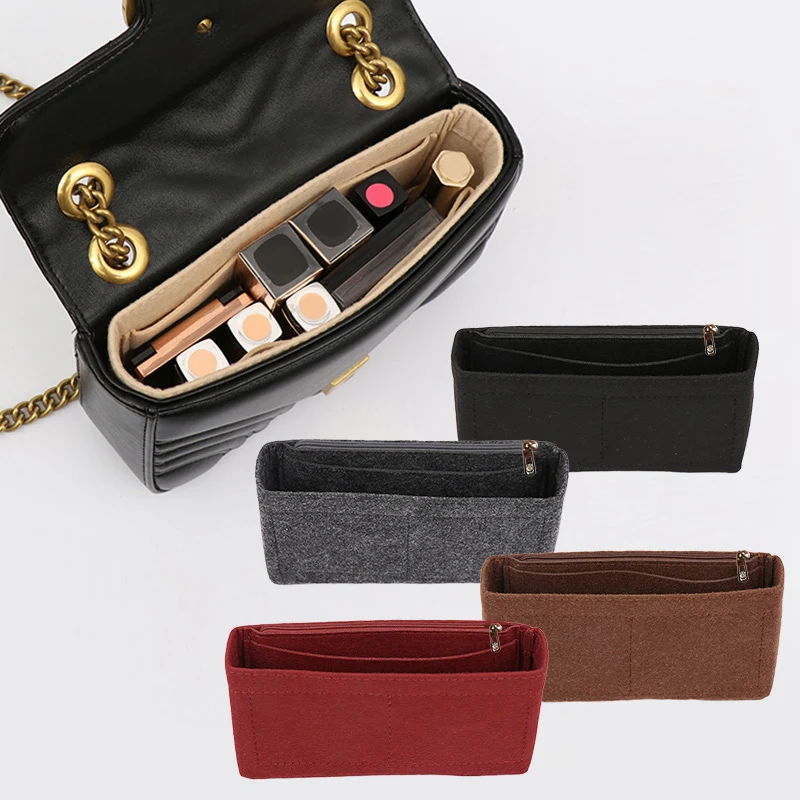 Portable Felt Insert Bag Multifunction Makeup Cosmetic Bags Women Travel Inner Container Wallet Organizer Bags Accessories