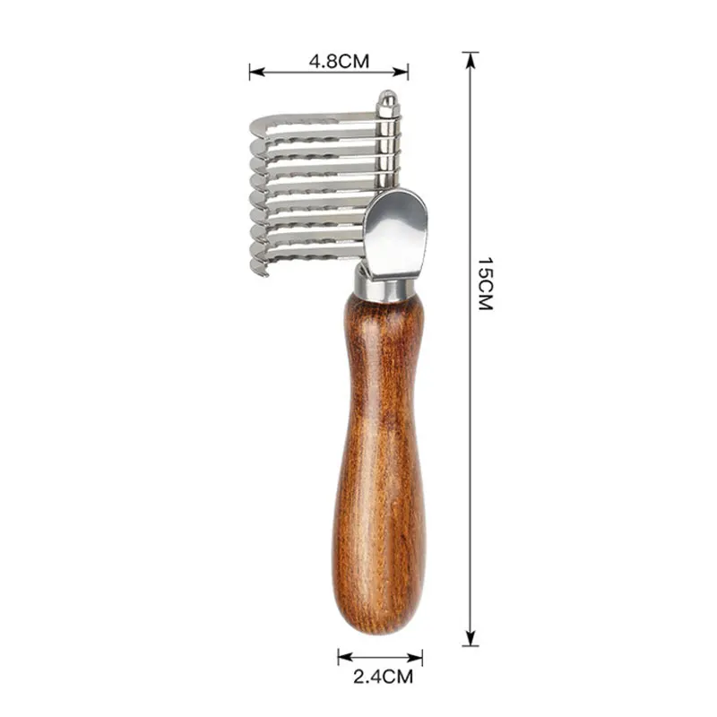 개를위한 애완 동물 제모 빗 긴 머리 짧은 머리 손질 도구 트리밍 Dematting 브러시 고양이 애완 동물 손질 개 액세서리
