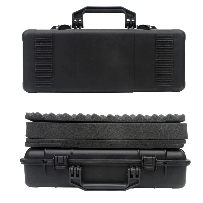 6 Sizes Black Hard Shell PP Carrying Toolbox Shockproof Portable Toolbox Secure Tools Safety Instrument Tool Storage Case 3