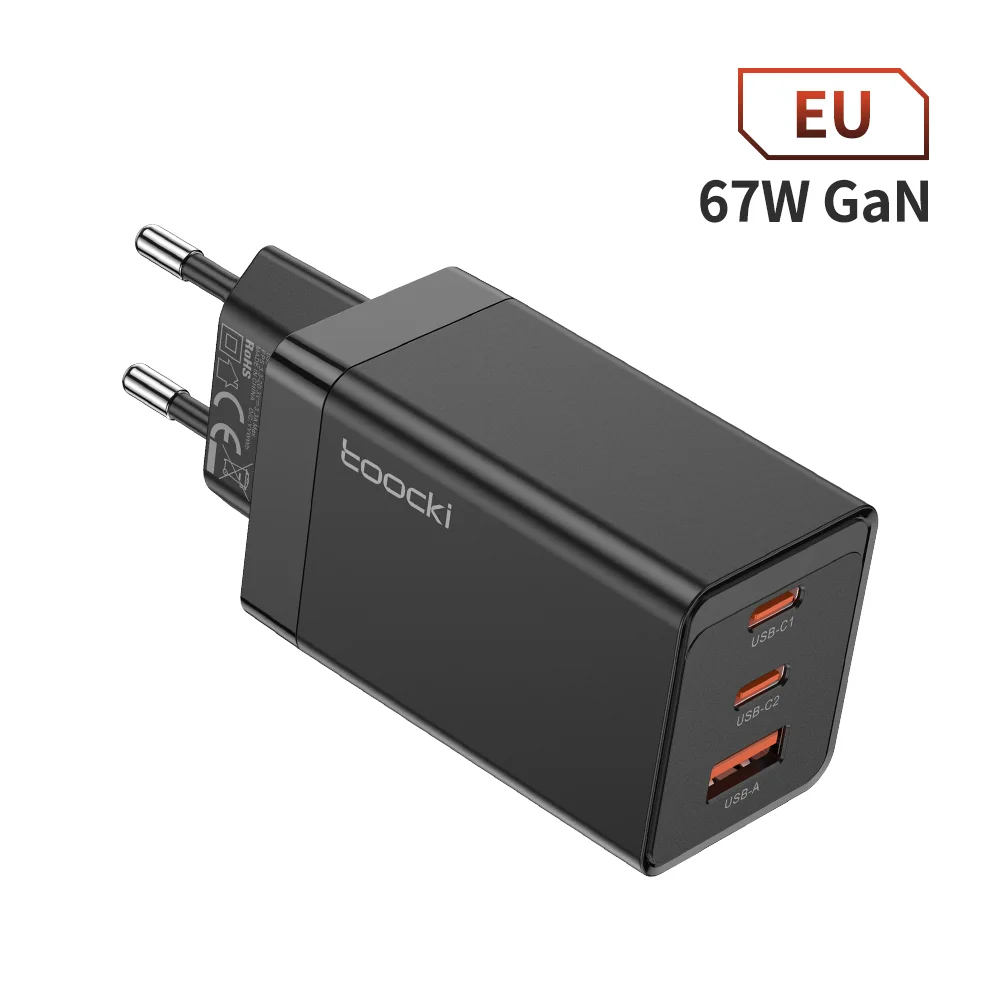 Toocki 67W GaN USB-C Fast Charger with Quick Charge Technology