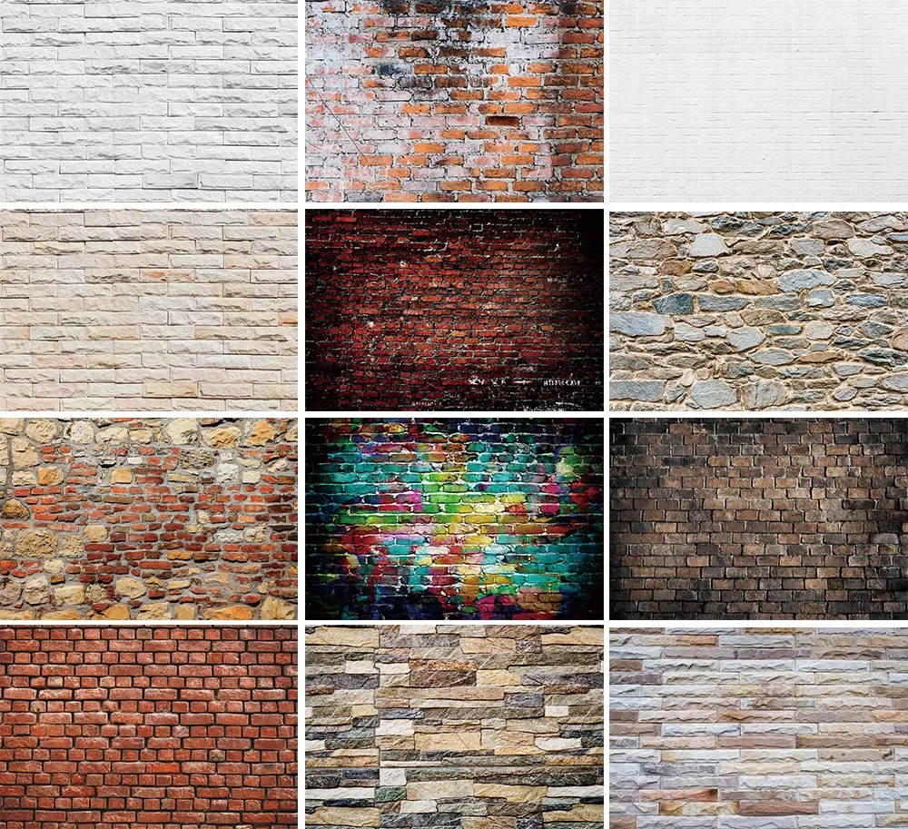 Grunge Brick Wall Fondale Studio Fotografico White Grey Brick Photography Background Per Baby Children Portrait Video Photozone Photo