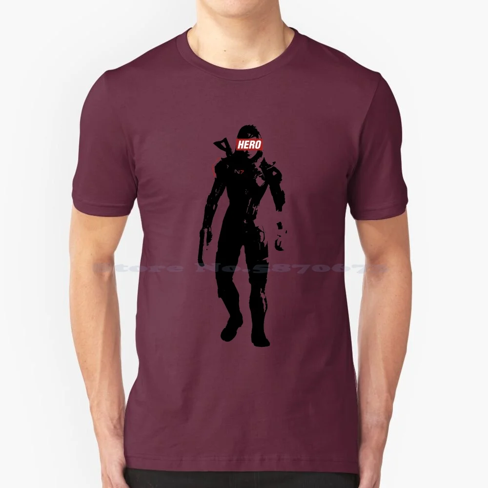 A Commander , A Hero T Shirt 100% Cotone Tee Commander Shepard Femshep Mass Effect Andromeda Mass Effect 1 Mass Effect 2 Mass