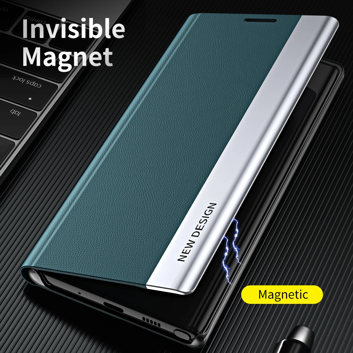 Умный чехол-книжка для Huawei P30Pro P30Lite P40 P40Pro с окошком и подставкой устойчивый к