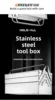 Heavy Duty Stainless Steel Toolbox with 3-Layer Folding and Carrying Handle - Industrial Grade for Home and Car 5