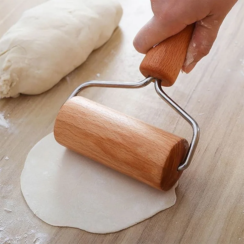 

Wooden Hand Rolling Pin, Dough Roller for Pastry, Fondant, Cookie, Dough, Pasta, Bakery, Pizza, Kitchen Accessories, Tools, 1Pc