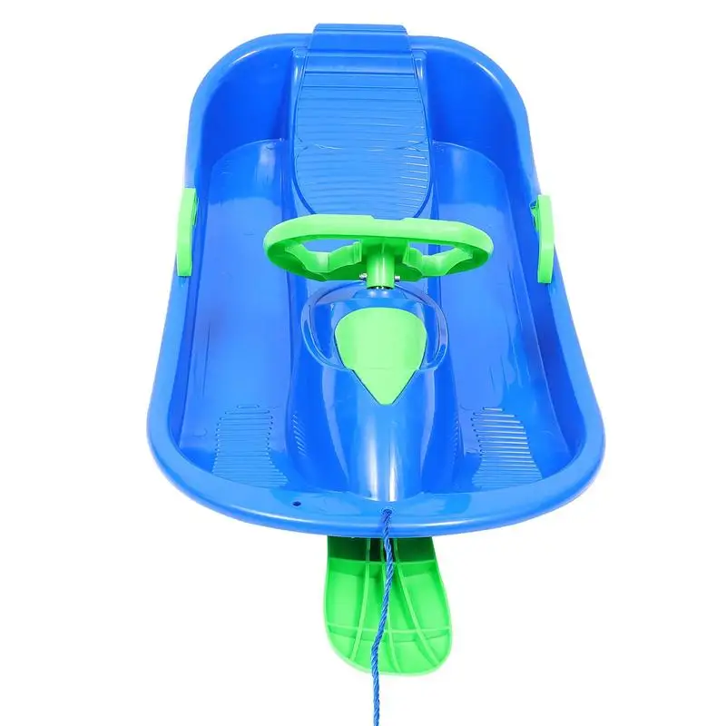 

1PC Snow Sleds Toys Plastic Sled Large Plastic Sledge with Rope Kids Adult Sled