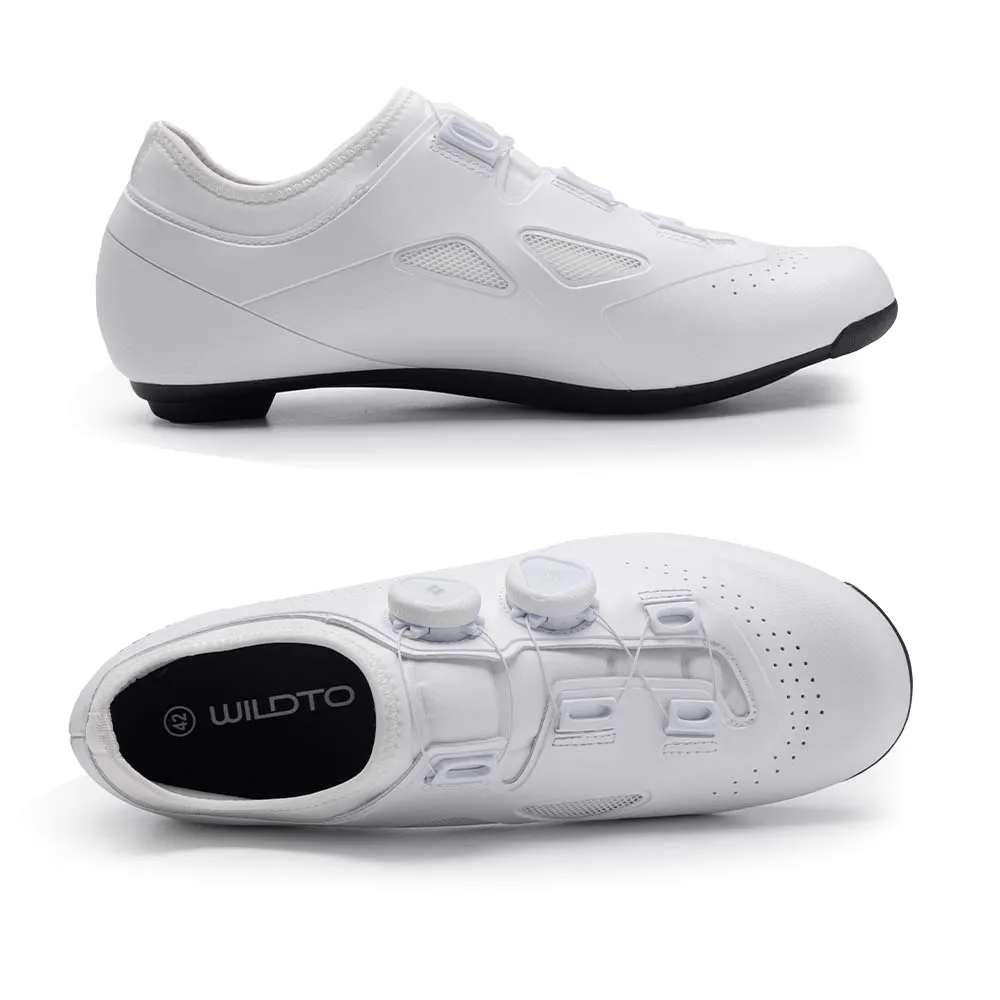 WILDTO Cycling Shoes Mens Road Bike Shoes Flat Speed New Hardness9 Glass Fiber Professional Cycling Sneakers SPD Cleats Footwear 4