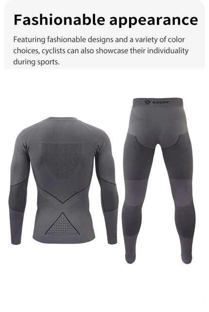 Set Termico Uomo A Compressione - Maglia E Pantaloni Sportivi Per Allenamento E Freddo