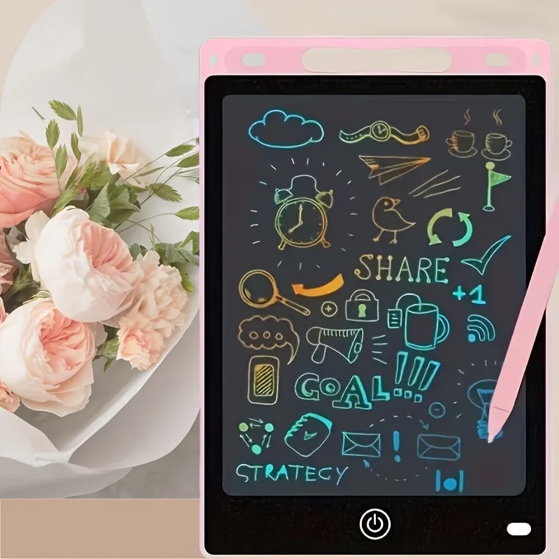 1개 8.5인치 LCD 쓰기 태블릿 - 전자 드로잉 보드 및 낙서 보드, 사무실 사용에 적합, 학생 초안용 쉽게 지울 수 있는 쓰기 보드