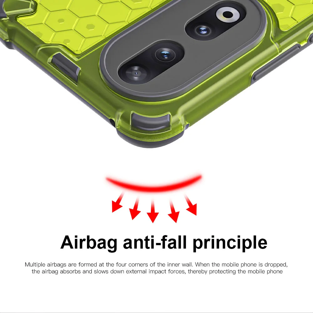 KEYSION Shockproof Armor Case for Honor 90 5G 90 Lite Silicone+PC Transparent Honeycomb Phone Cover for Huawei Honor 70 Lite 5G