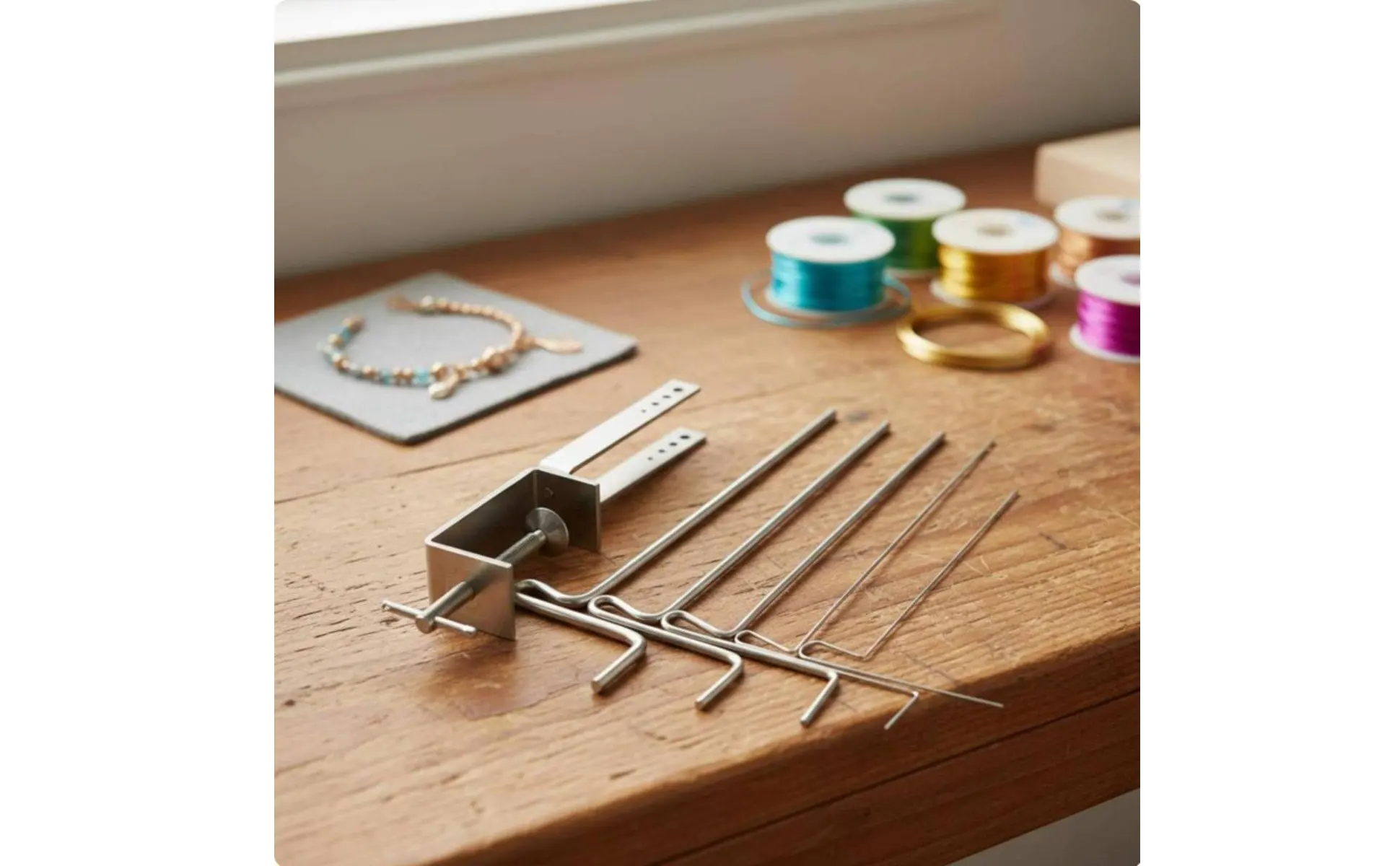 Stepped Wire Looping Rod Sturdy Metal Construction Jewelry Wire Wrapping Rod Set Hoop Circlet Making Tool DIY Accessible