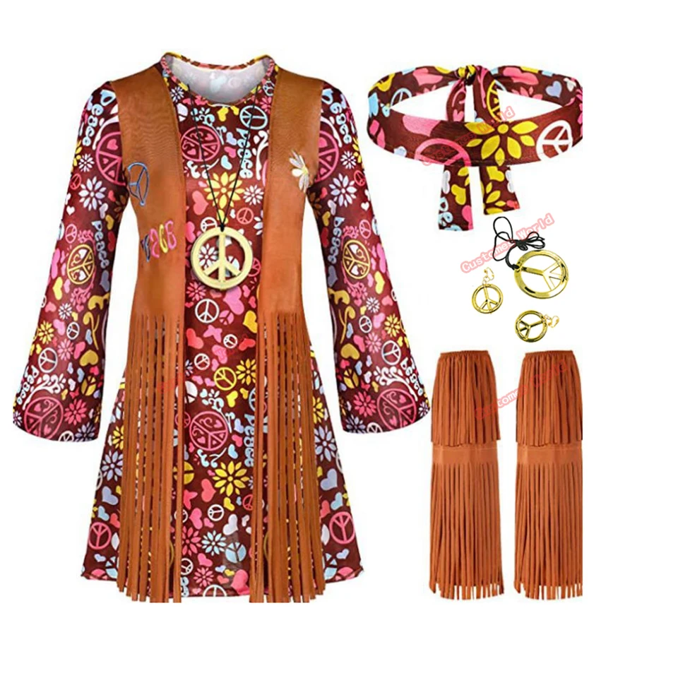 Lange hippiejurk voor vrouwen: Volwassenen kostuums,en goedkope Lange hippiejurk voor vrouwen: Volwassenen kostuums,en goedkope
