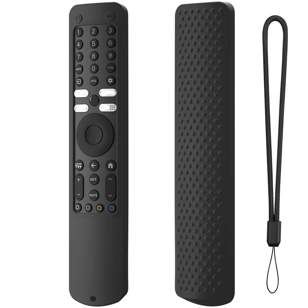 Silicone Remote Case Silicone Remote Cover Silicone Remote Sleeve Remote Controller Cover Silicone Case Protector Silicone Case Protective Cover For Xiaomi XMRM-ML Remote Control Cover Protector With Lanyard Remote Accessories
