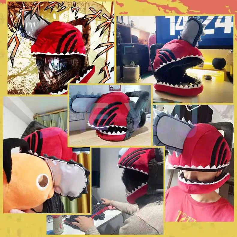 WILsem Anime Chainsaw Man Denji Mask Pochita Helmet for Halloween Cosplay  Masquerade Costume Party