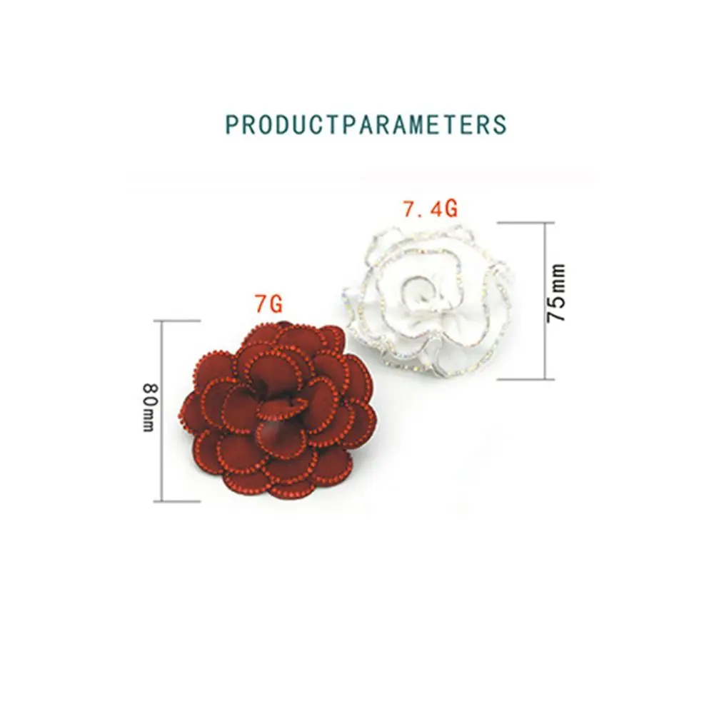 2 Pinces à Chaussures Décoratives Fleurs – En Tissu Et Alliage Zinc – Déco Mignonne