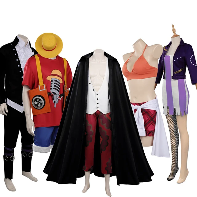 Unisex One Piece Luffy Cosplay Traje, Roupa Diária, Performance de Palco,  Festa de Halloween, Anime, Verão, Nova Chegada