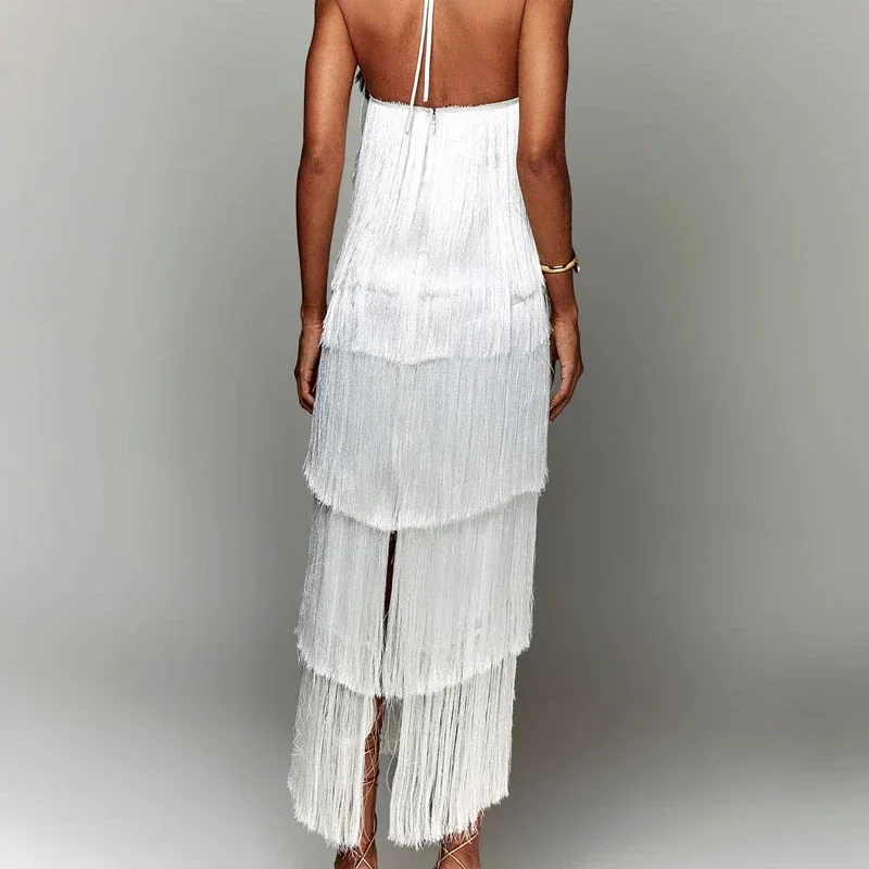 فستان سهرة نسائي برقبة رقبة رقبة أحادية اللون ، بش...