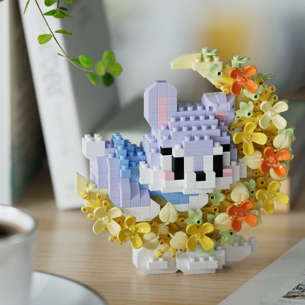 Mini Dog Cat panda raccoon Cute Pet Small Building Block Model Series Ornaments Children's Toy Christmas Birthday Gifts for Kids 6