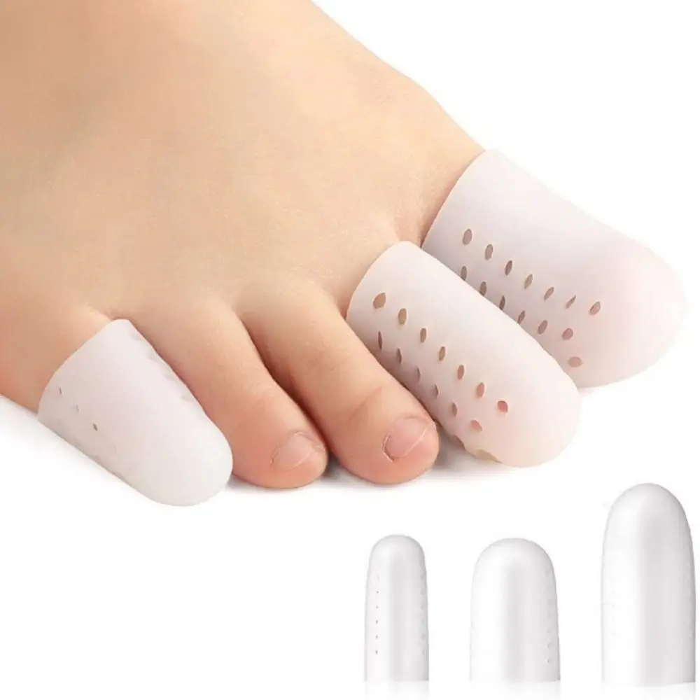 

2Pcs Foot Care Tool Silicone Gel Toe Separators Stretchers Toe Tube Corns Blisters Protector Gel Bunion Toe Finger Protection