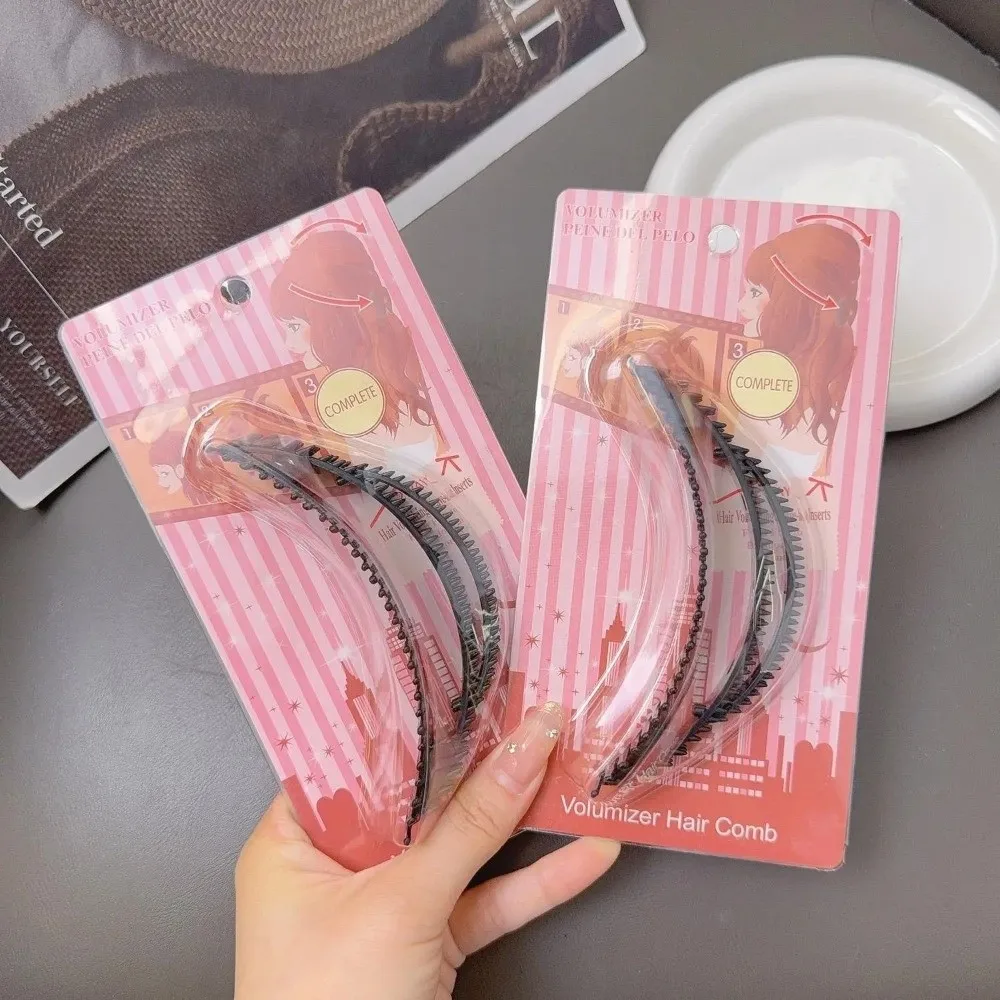 보이지 않는 헤어 볼륨 강화 빗 쿠션, 모근을 안정시키고 높이를 더해주는 볼륨업 섬유 삽입 빗, 헤어 높이를 높이는 빗