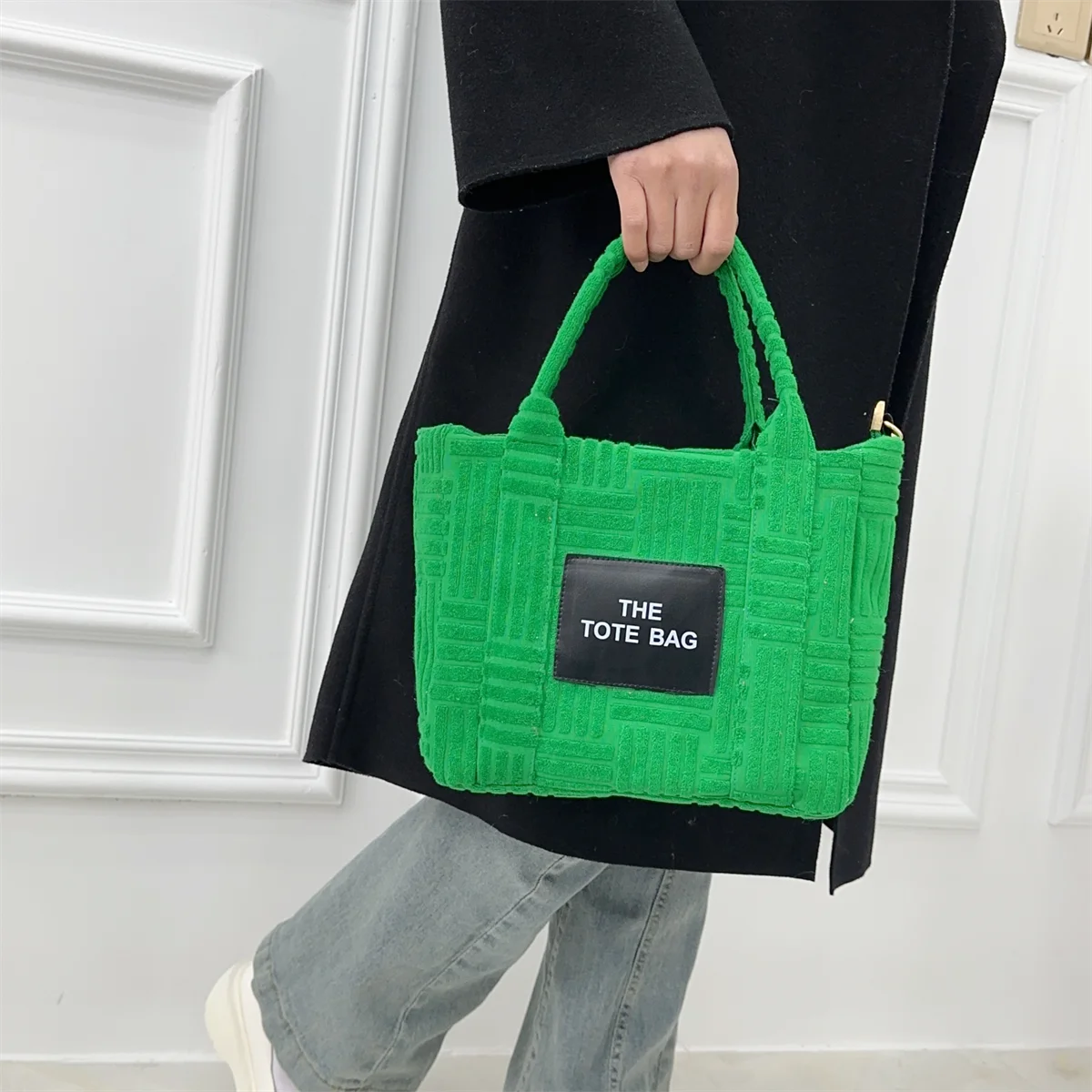 Luxury Women 2023 New Fashion Towel Embossed Tote Bag Handbag Large  Capacity Striped Versatile One-shoulder Messenger Bag - Tote Bags -  AliExpress