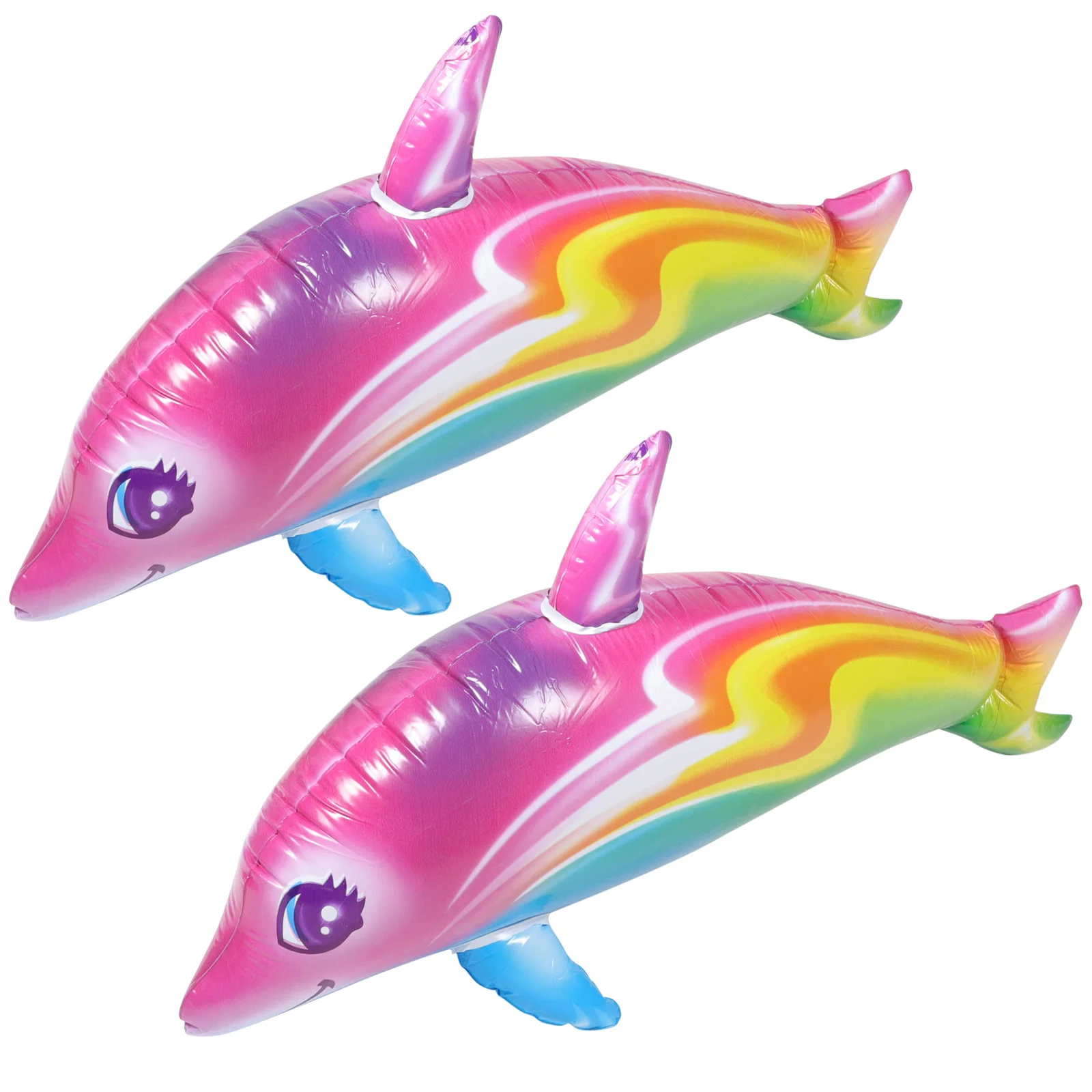 

2 Pcs Toys Inflatable Dolphin Children Giant Kids Educational Party Favors Pool