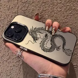 Luxury Dragon Totem Silver Phone Case - IMD Color Cover - Poco X4 NFC (BK - CYK0277)