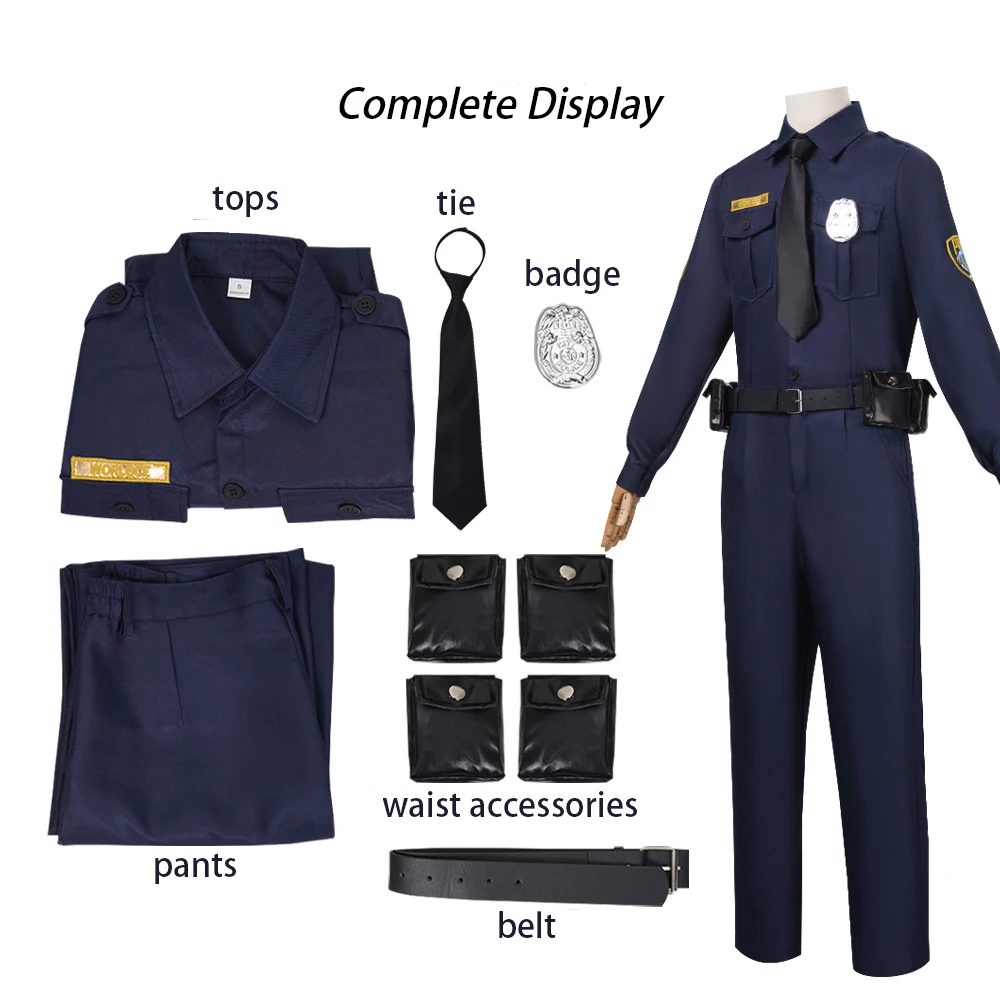 Halloween Policeman Costumes adult Party Carnival Police Uniform men Army Policemen Cosplay Clothing Sets Party Performance