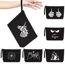 

Ladies Harajuku Cosmetic Bag Sculpture Simple Printing Fashion Clutch New Wallet Travel Mobile Phone Cosmetics Storage Bags